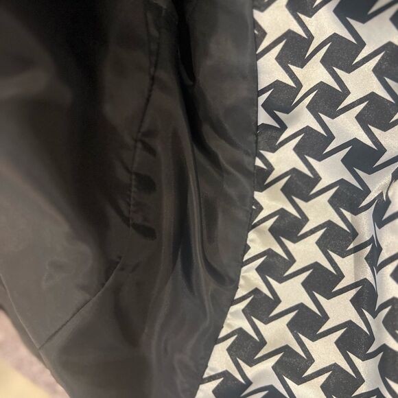 Tahari Suit Arthur Levine Skirt Size 6P Black White Stitched Trim Cuffed Sleeve - Picture 6 of 15